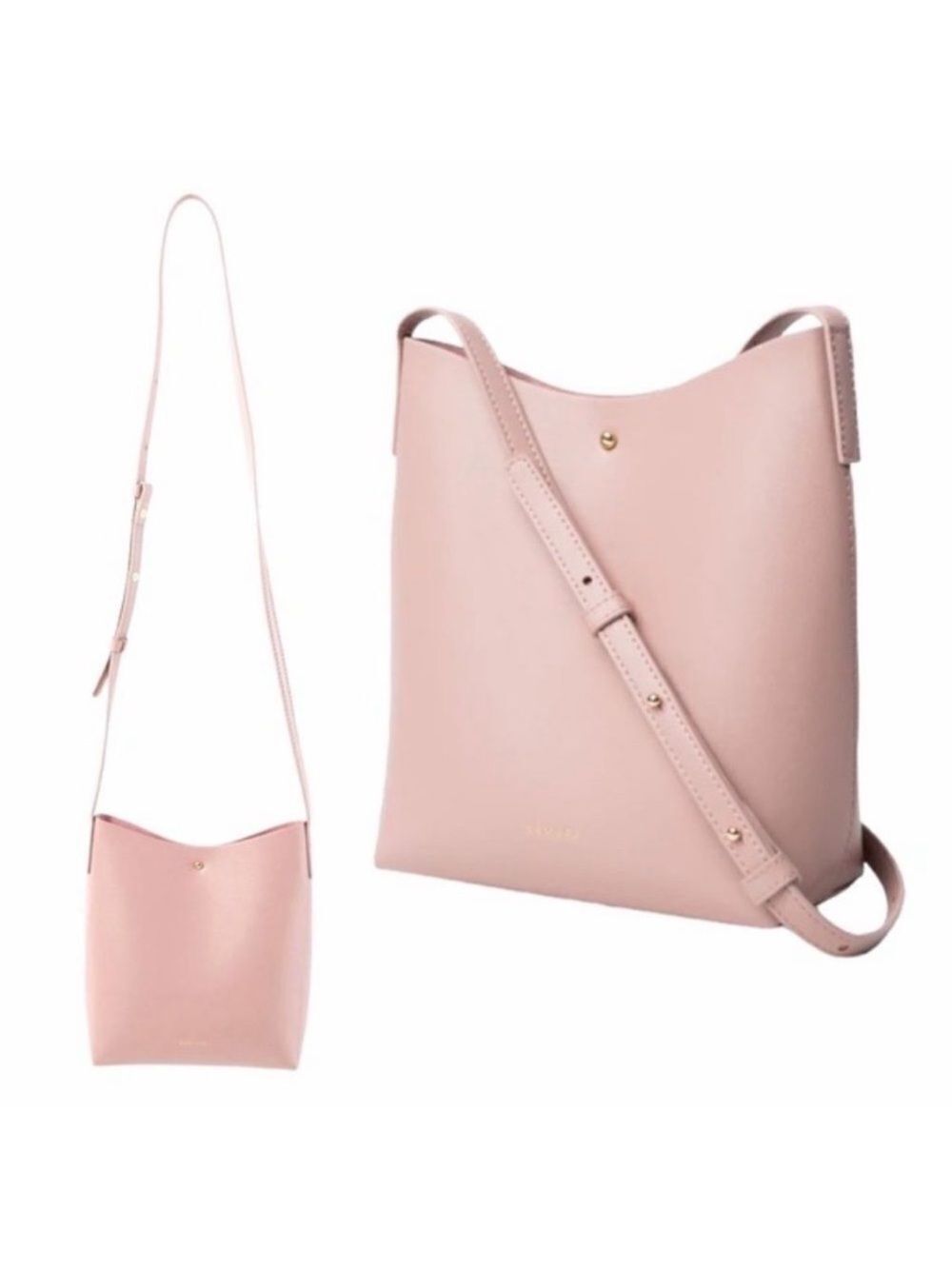 Samara FabFitFun Vegan Leather Suede Interior Peony Pink Medium Crossbody Bag